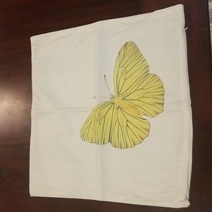 Yellow Butterfly pillow case cover